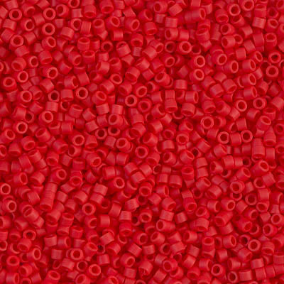 Opaque Dark Red Miyuki 11/0 Delica Beads 10 grams DB075