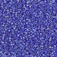 Opaque Cyan Blue Luster Miyuki 11/0 Delica Beads 10 gram DB1569