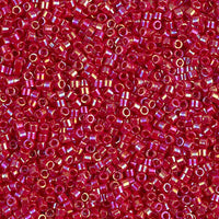 Opaque Red AB Miyuki 11/0 Delica Beads 10 grams DB162