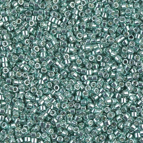 Galvanized Turquoise Dyed Miyuki 11/0 Delica Beads 10 grams DB415