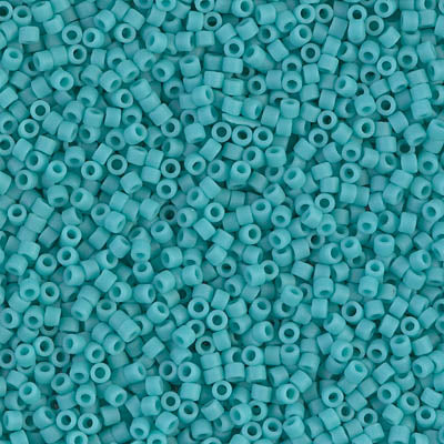 db759  Matte Opaque Turquoise 11/0 Miyuki Delica Beads 10 grams