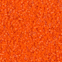 Opaque Orange Miyuki 15/0 Delica Beads 7 gm DBS0722