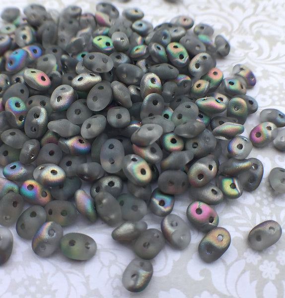 Crystal Vitrail Matte Superduo Beads by Matubo Czech Glass 20 grams  DU0500030-28171