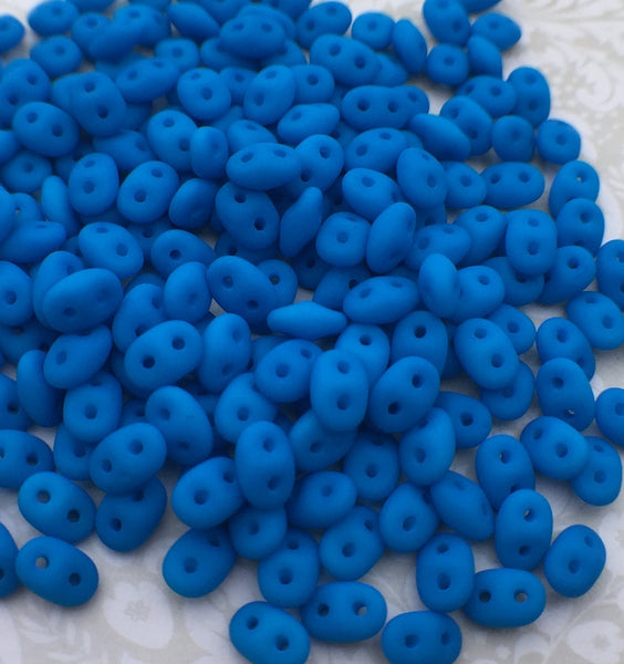 Neon Turquoise Superduo Beads by Matubo Czech Glass 20 grams
