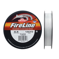 FireLine 4lb Crystal Beading Thread Size B 125 yds FL04CR125