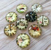 Watch Pattern Mix 20 mm Glass Cabochon Pack of 10