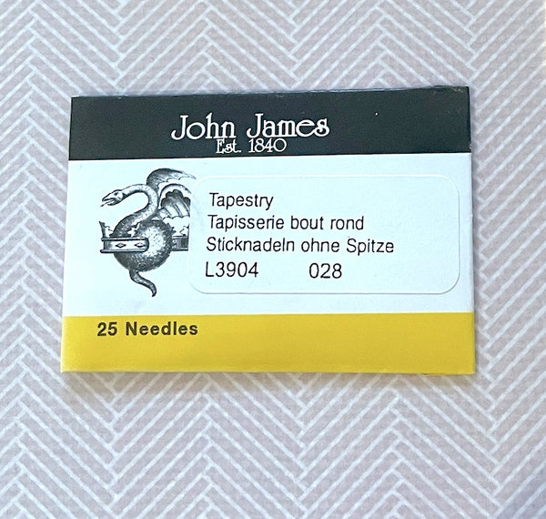 Size 28 John James Tapestry Needles 32mm Pack of 25