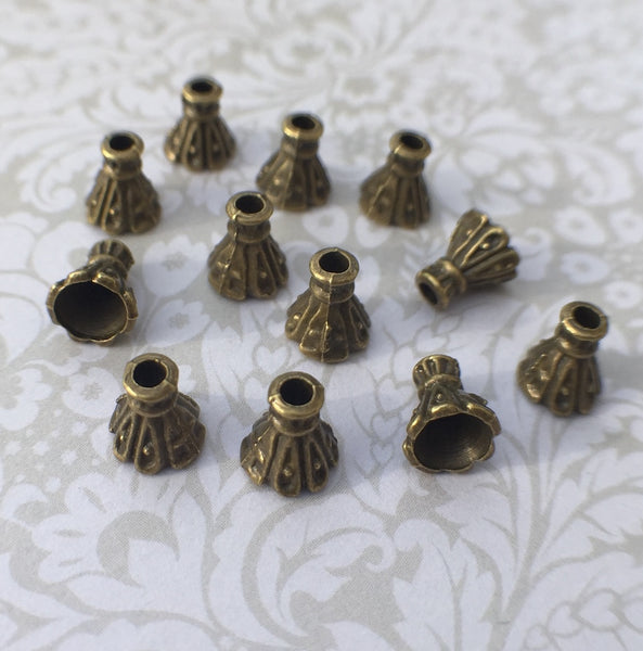 Antique Bronze Mini Bead Caps Size 6 x 5 mm Pack of 50