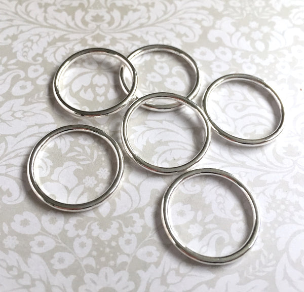 19mm Closed Jump Rings Silver Colour Beading Ring Pack of 20 wire wrapping rings