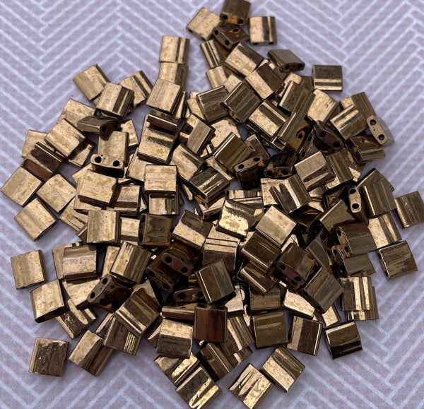 Dark Bronze Tila Beads by Miyuki TL457