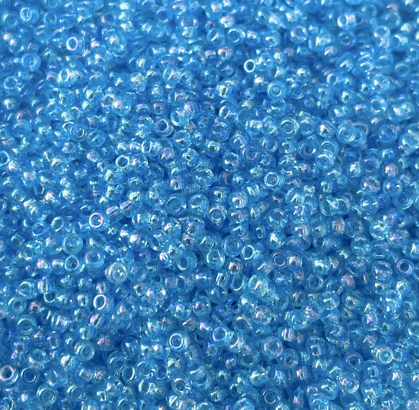 Transparent Aqua AB Miyuki 11/0 Seed Beads 20 grams 11-0260