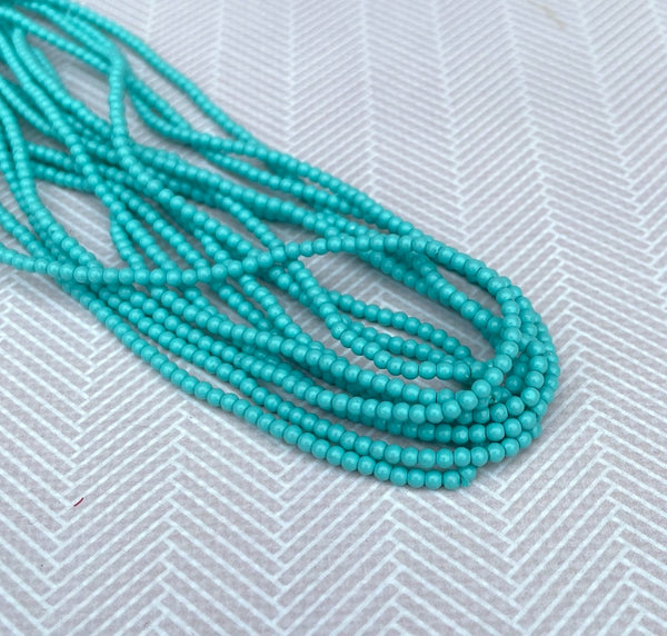Turquoise 2mm Faux Pearl Beads Mini Glass Pearls Strand of 150