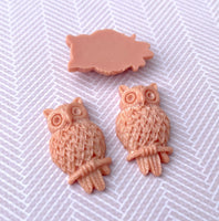 Owl Resin Cabochon Pack of 4