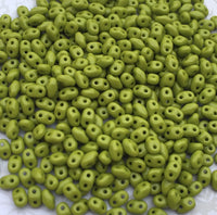 Opaque Olivine Matubo Miniduo Beads 10 grams DU0453410