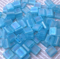 Matte Transparent Light Blue AB Miyuki Tila Beads 7.2 grams TL148FR