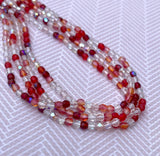 Fire Polished 3mm Beads Strawberry Fields Strand of 100