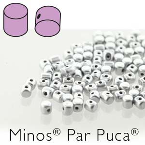 5 grams Minos par Puca® Silver Aluminium Mat Beads