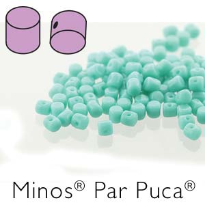 5 grams Minos par Puca® Opaque Green Turquoise Beads