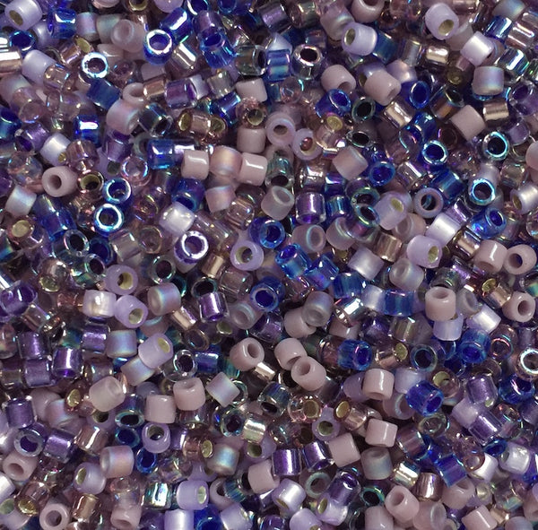 Mix Lilacs Miyuki 10/0 Delica Beads 10 grams DBM-MIX01