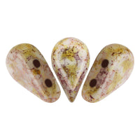 Opaque Mix Rose / Gold Ceramic Look Amos® par Puca® Beads 10 grams