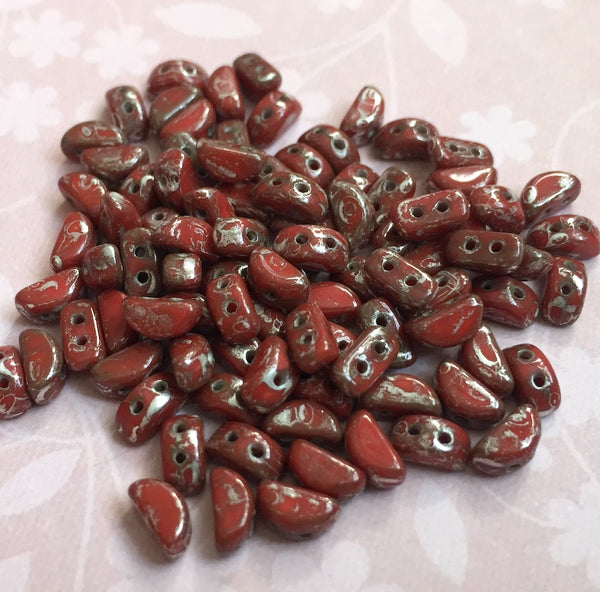 Opaque Light Coral Ladybug Kos® par Puca® Beads 10 grams kos93400-86904