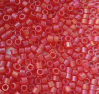 Matte Light Red AB Miyuki 10/0 Delica Beads 10 grams DBM0856