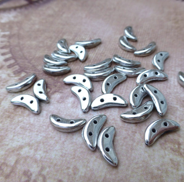 CRS310-S00030 Silver Crescent Beads 10 grams