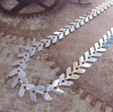 Silver Plated Chevron Chain 1 Meter