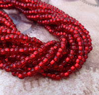 Ruby Silver Lined 6/0 Czech Glass Seed Beads 20 grams sb6-97090