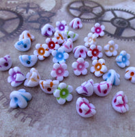Acrylic Flower Beads Mix Colour Pack of 100
