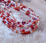 Fire Polished 3mm Beads Strawberry Fields Strand of 100 FPR03MIX05