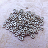Pastel Light Brown Cocoa Czech Glass Zero Beads Spacer Beads 10 grams
