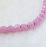 Opal Lilac Fire Polished Beads 8mm Strand of 19