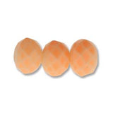 Strand of 26 Rondelle Glass Beads Peach
