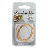 RFW14GH 1.1 mm French Wire Gold Colour Gimp Bullion Wire 
