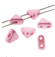 2 Hole Triangle Beads Kheops Par Puca Pastel Pink