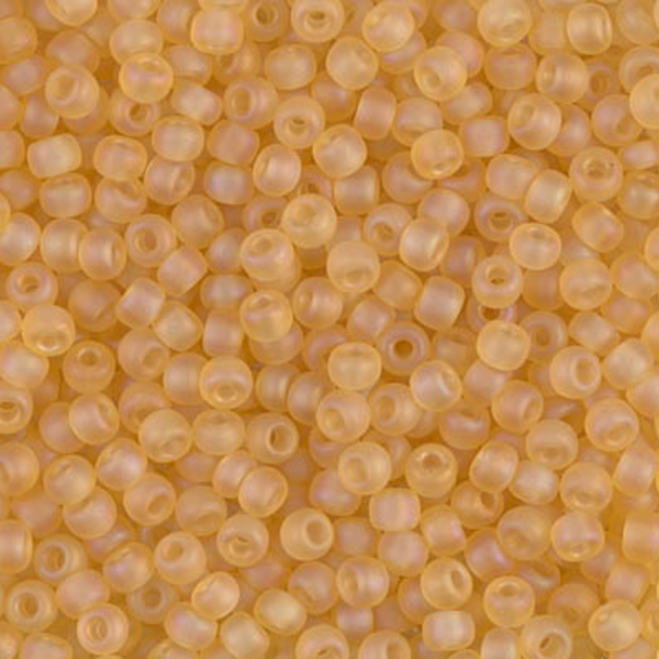 Matte Transparent Light Topaz AB Miyuki 8/0 Seed Beads 20 grams 8-9132FR