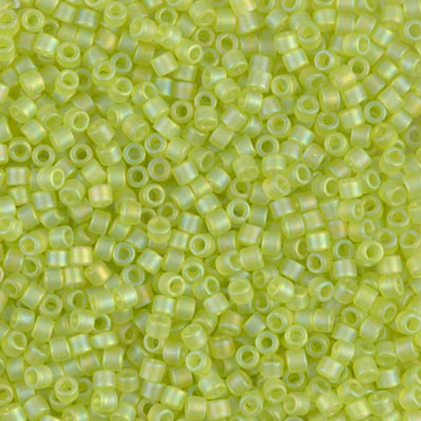 DBM0860  Matte Chartreuse AB Miyuki 10/0 Delica Seed Beads 10 grams