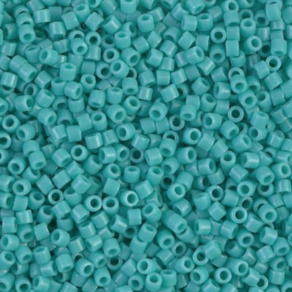 Opaque Turquoise Green Miyuki 10/0 Delica Beads 10 grams DBM0729