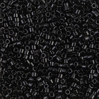 Black Miyuki 10/0 Delica Beads 10 grams DBM0010