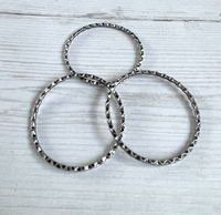 Antique Silver Colour Large Beading Ring 45 mm Closed Jump Rings, Connectors Pack of 10