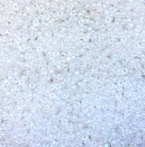 Semi Matte Crystal AB Miyuki 11/0 Seed Beads 20 grams 11-9131SFR