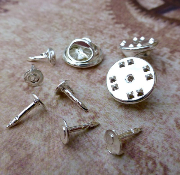 Small Silver Tie Tacks Lapel Scatter Pins Pack of 20