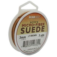 Ultra Micro Fiber Suede Cord 3mm Light Brown 3 yards