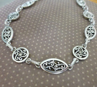 One Meter of Antique Silver Colour Fancy Chain