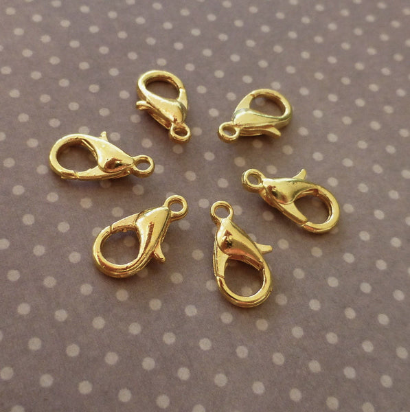 Gold Tone Lobster Claw Clasp Pack of 50