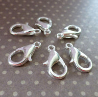 Pack of 50 - Silver Tone Lobster Claw, Clasp