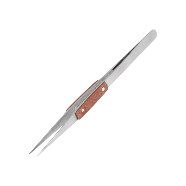 Soldering Fibre Grip Tweezers with Fine Serrated Tips TW1306