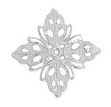 Silver Colour Filigree Components, Pendants or Embellishments Pack of 10