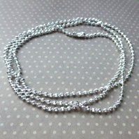 Silver Ball Chain Necklace Pack of 4